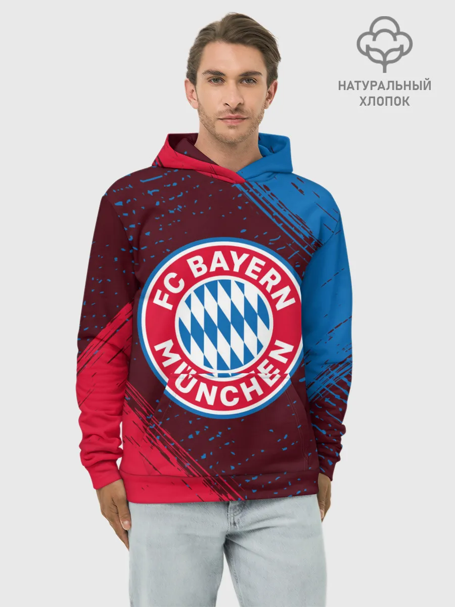 Худи мужской база хлопок / FC BAYERN / БАВАРИЯ