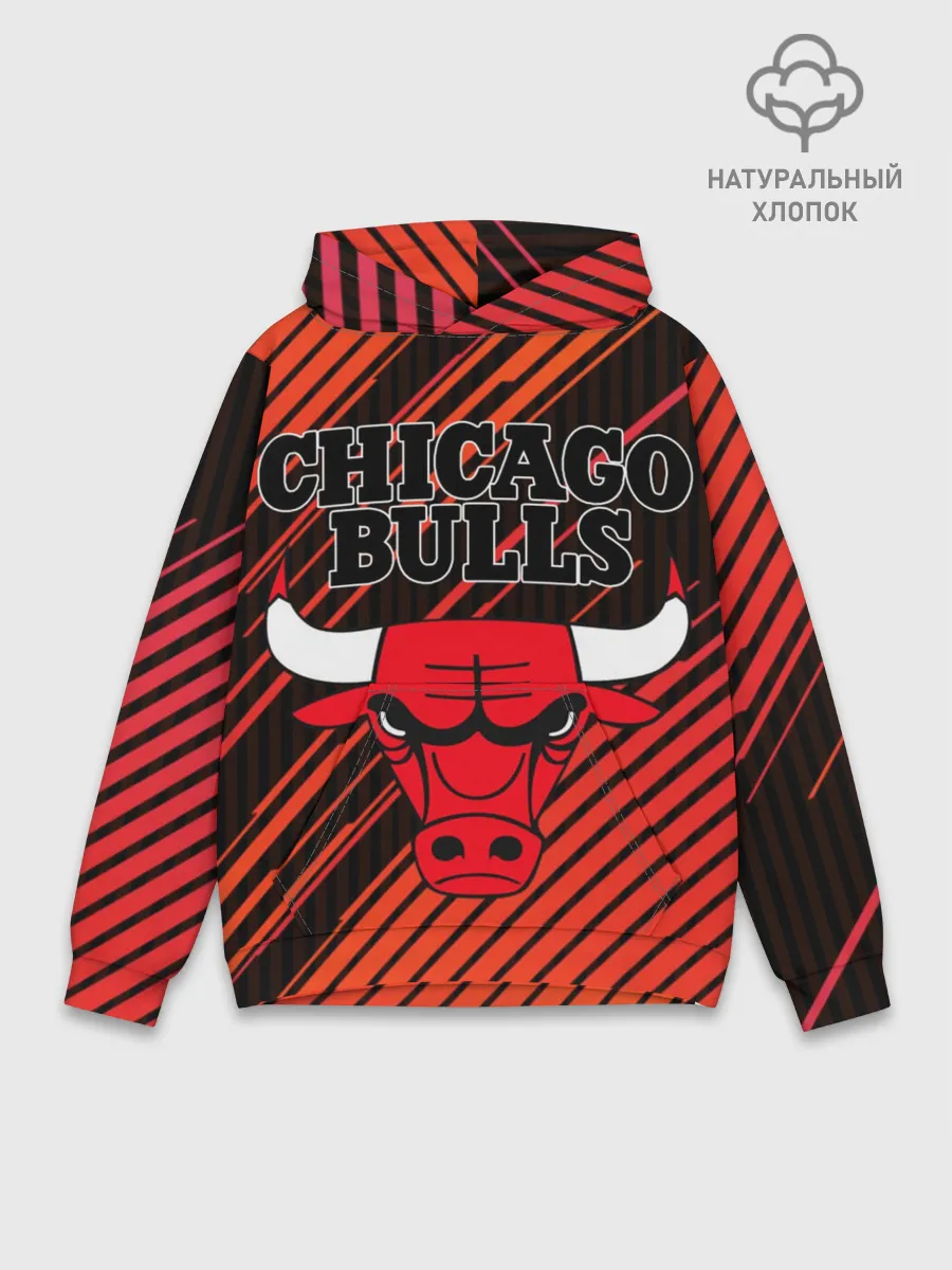 Худи мужской база хлопок / Chicago Bulls