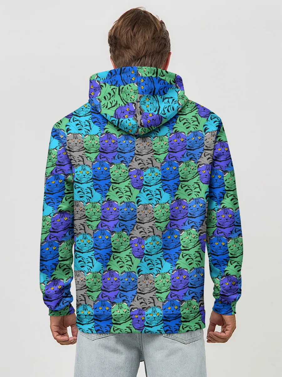 Худи мужской база хлопок / Толстый кот