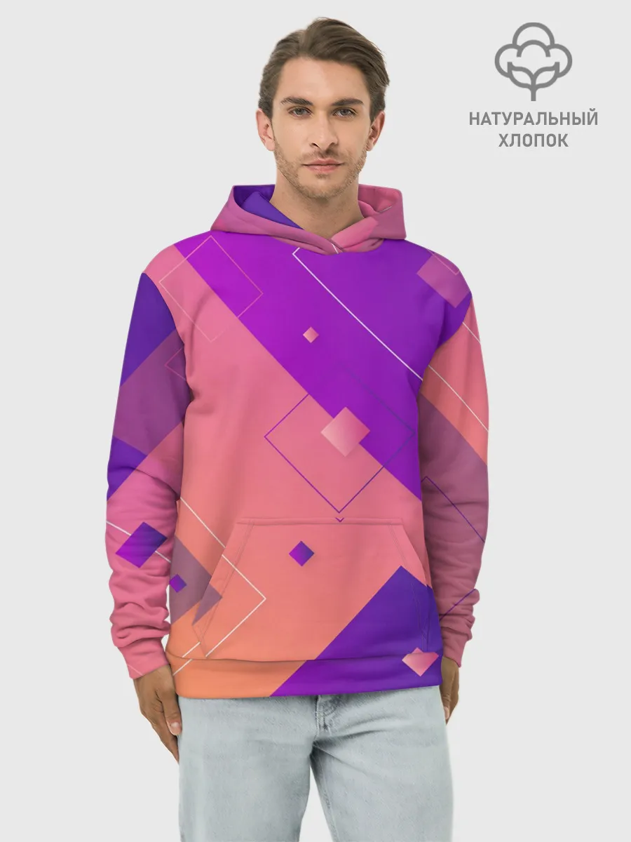 Худи мужской база хлопок / Геометрия