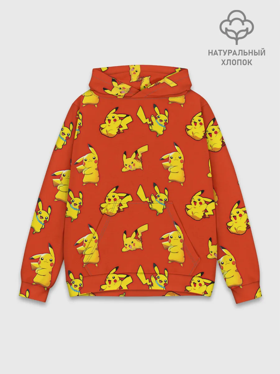 Худи мужской база хлопок / Пикачу