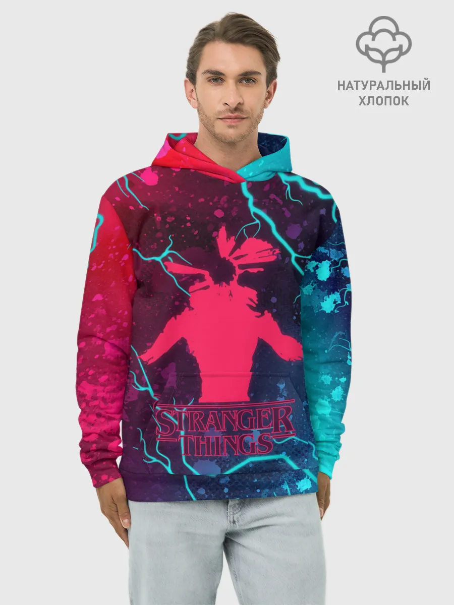Худи мужской база хлопок / ОЧЕНЬ СТРАННЫЕ ДЕЛА / STRANGER