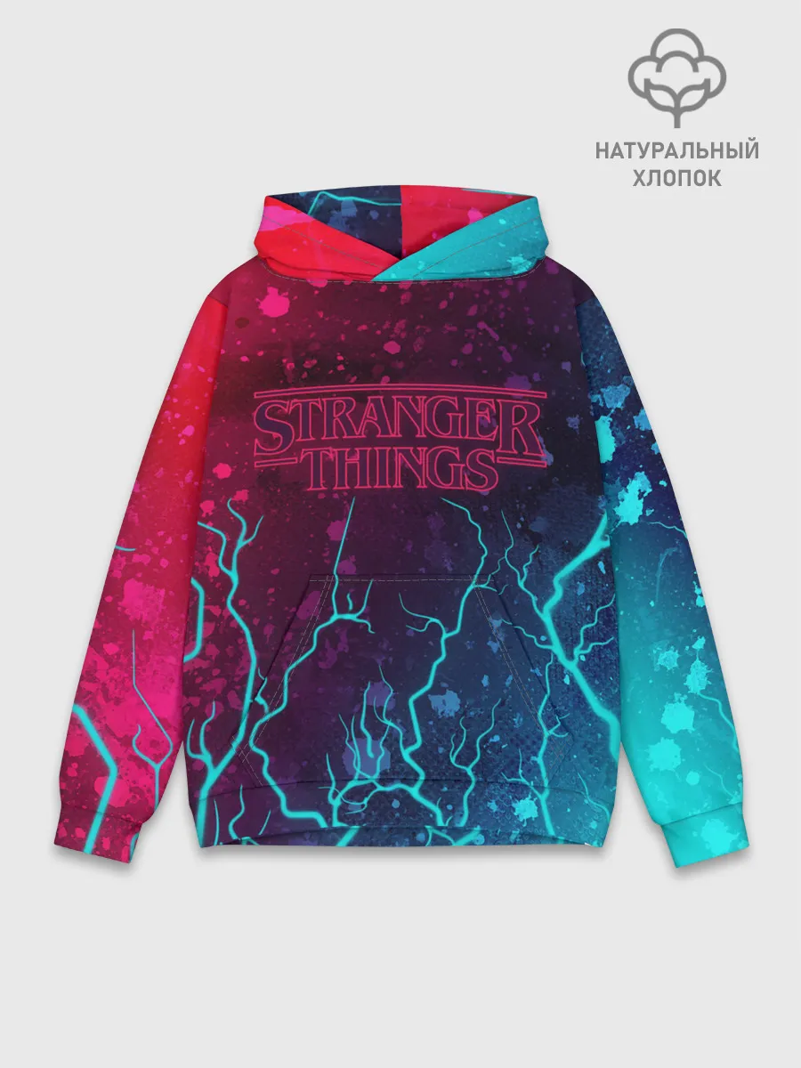 Худи мужской база хлопок / ОЧЕНЬ СТРАННЫЕ ДЕЛА / STRANGER