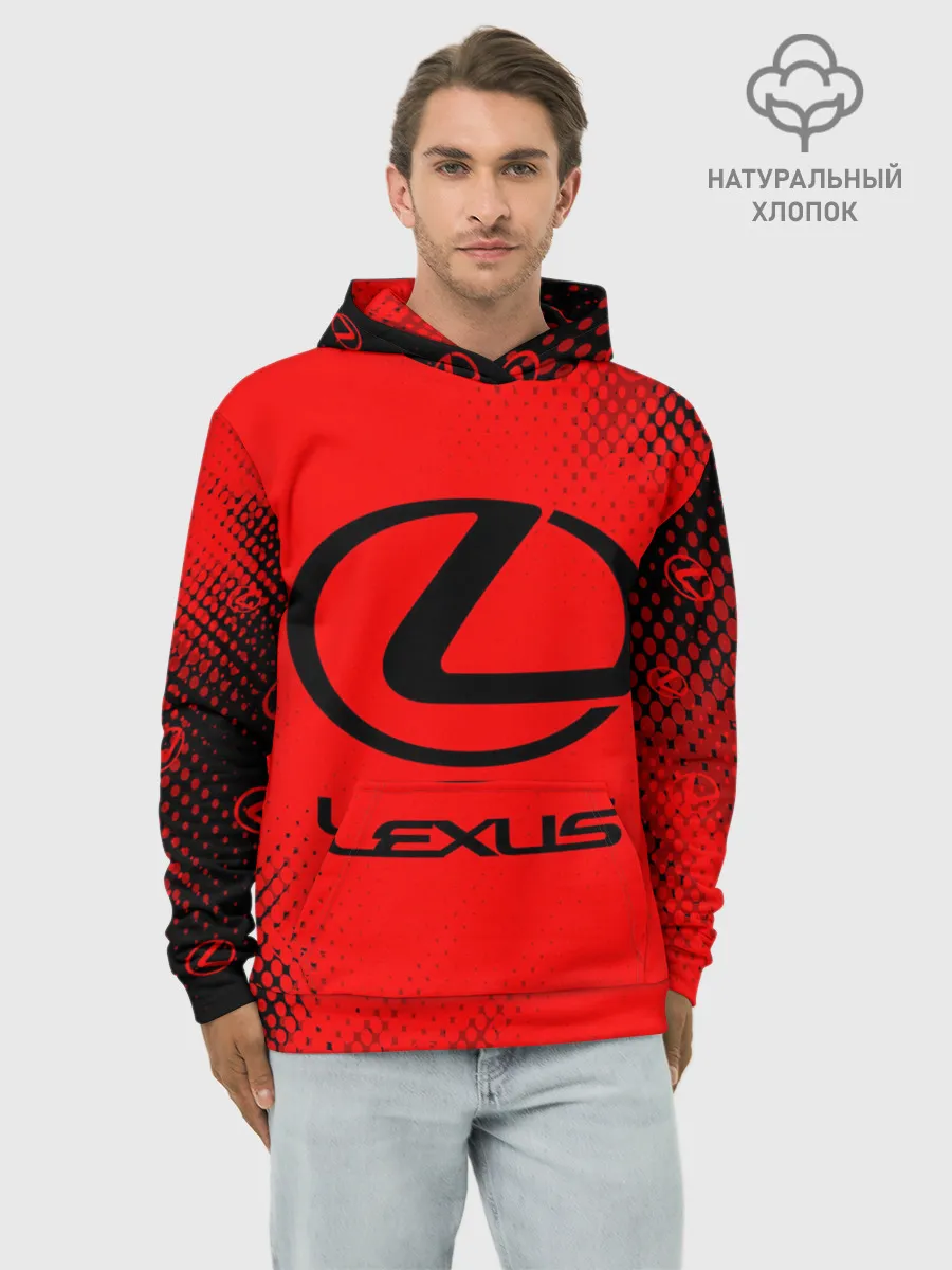 Худи мужской база хлопок / LEXUS / ЛЕКСУС