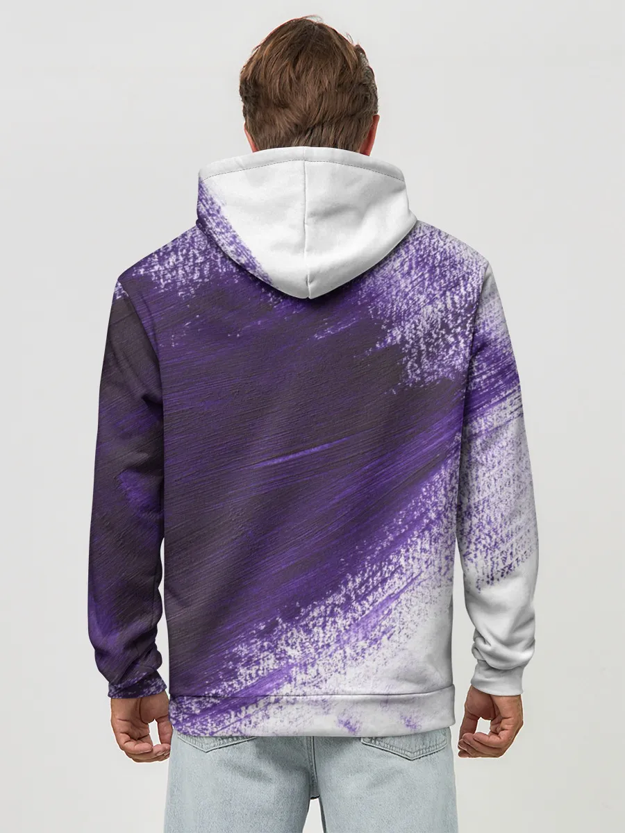 Худи мужской база хлопок / ФИОЛЕТОВАЯ КРАСКА