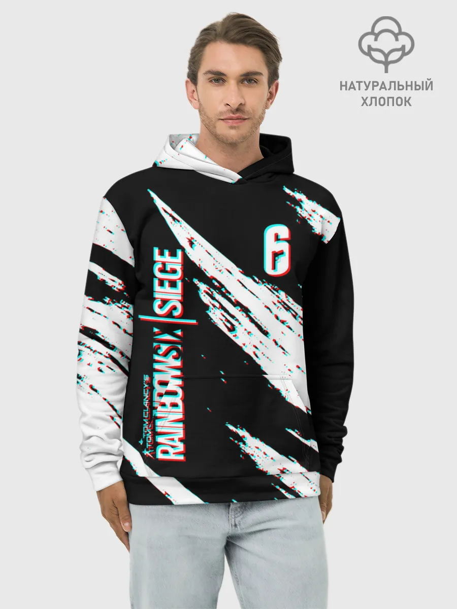 Худи мужской база хлопок / RAINBOW SIX SIEGE.