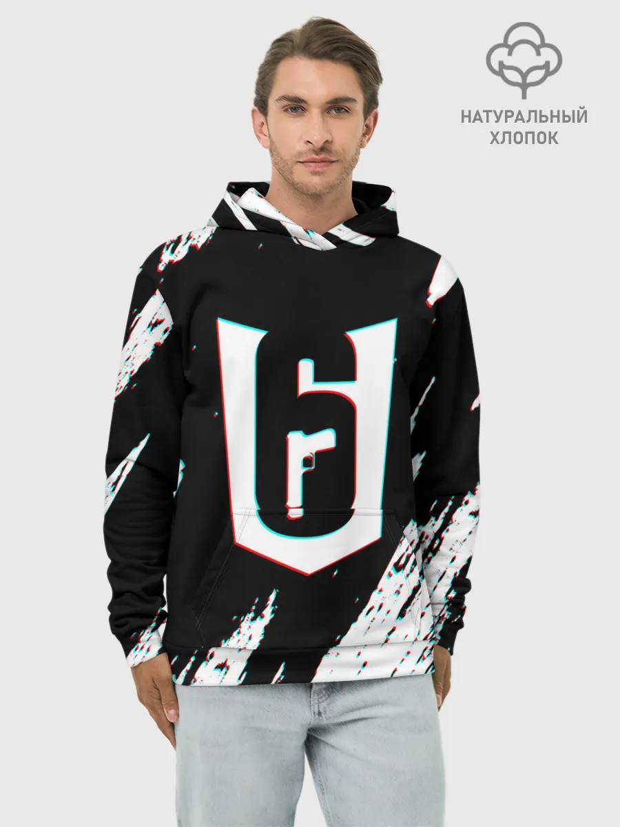 Худи мужской база хлопок / RAINBOW SIX SIEGE.