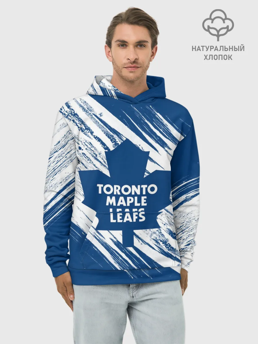 Худи мужской база хлопок / Toronto Maple Leafs,