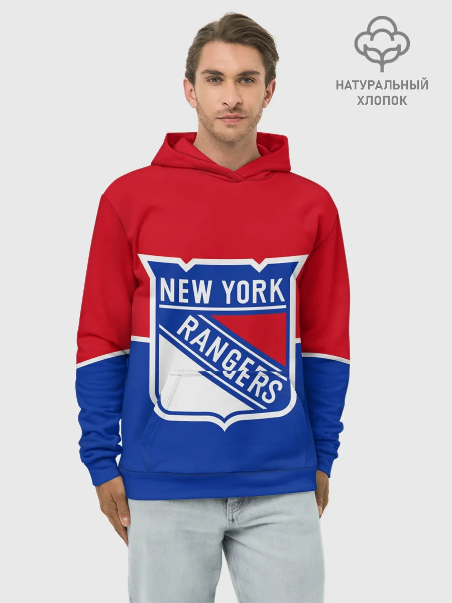 Худи мужской база хлопок / Нью-Йорк Рейнджерс