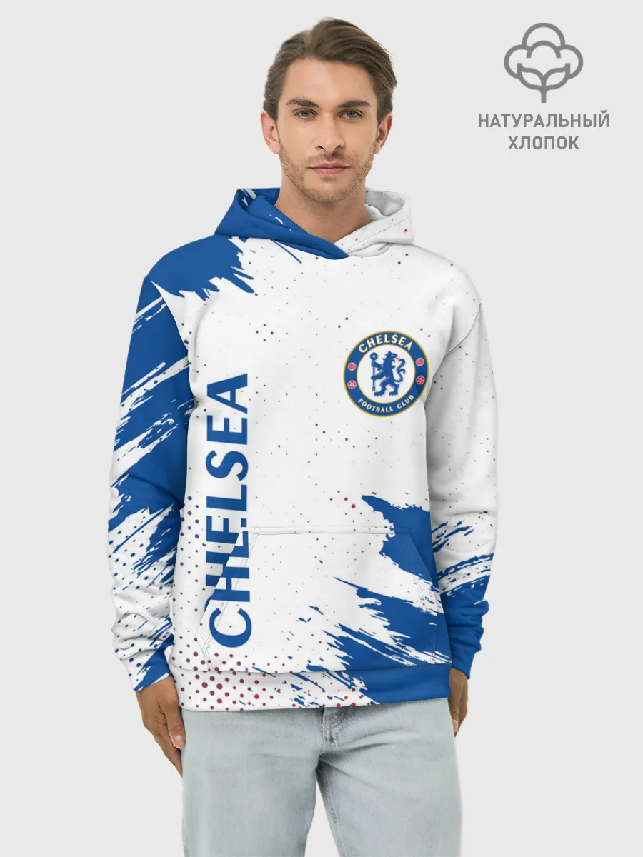 Худи мужской база хлопок / CHELSEA F.C. / ЧЕЛСИ