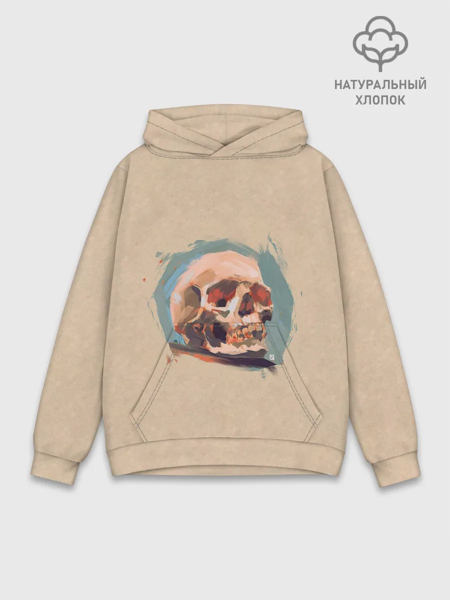 Худи мужской база хлопок / Череп