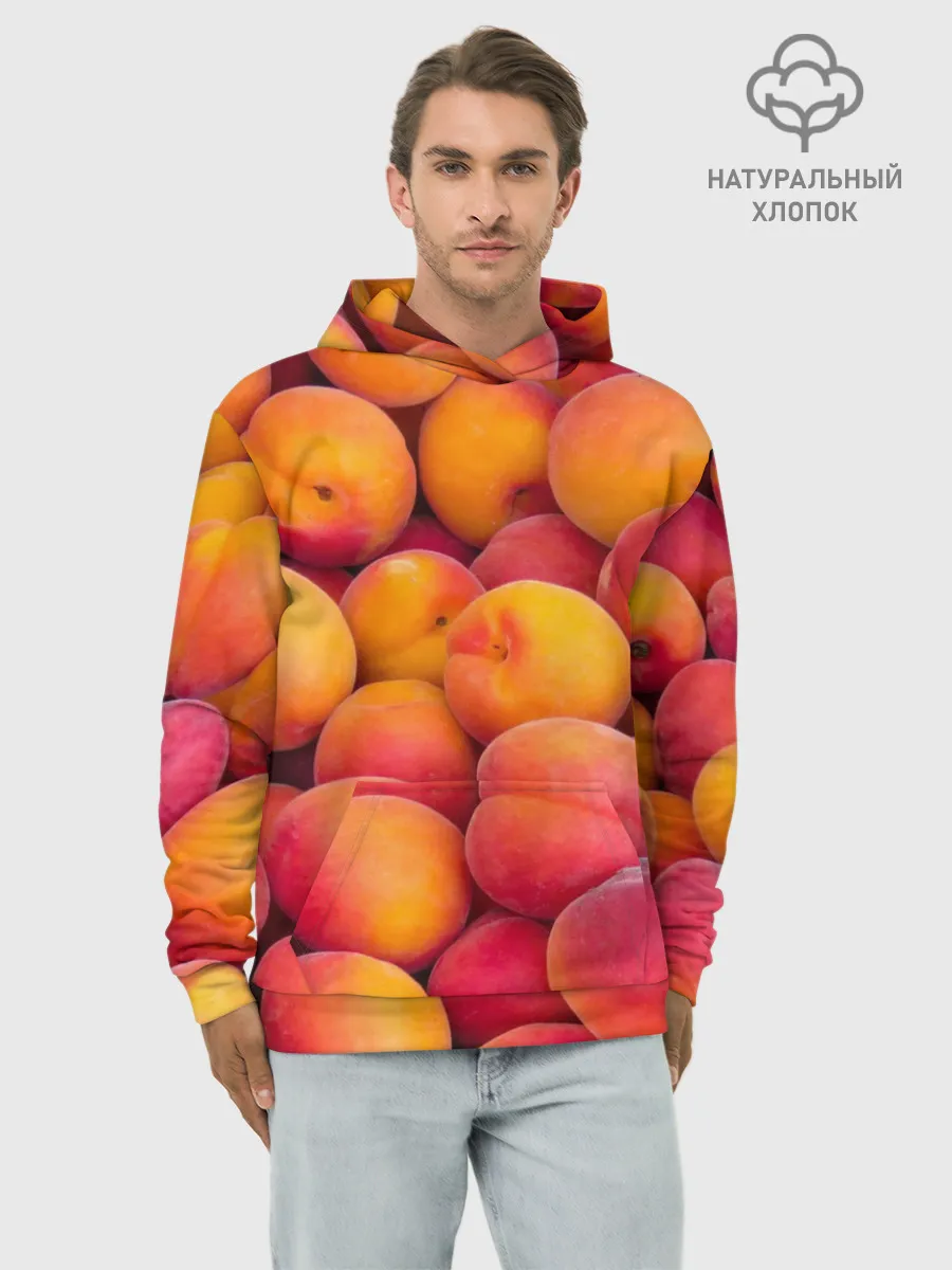 Худи мужской база хлопок / Персики