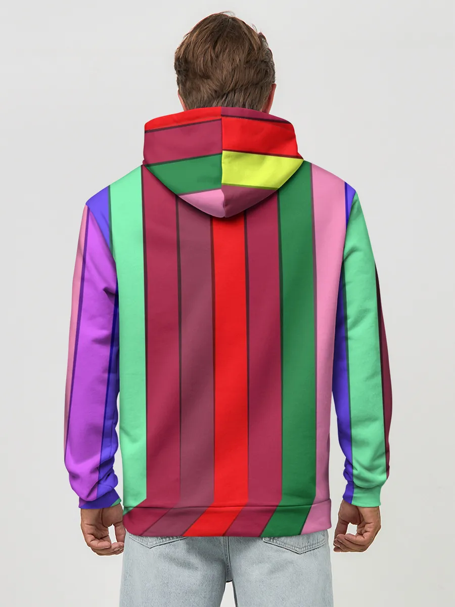 Худи мужской база хлопок / радуга