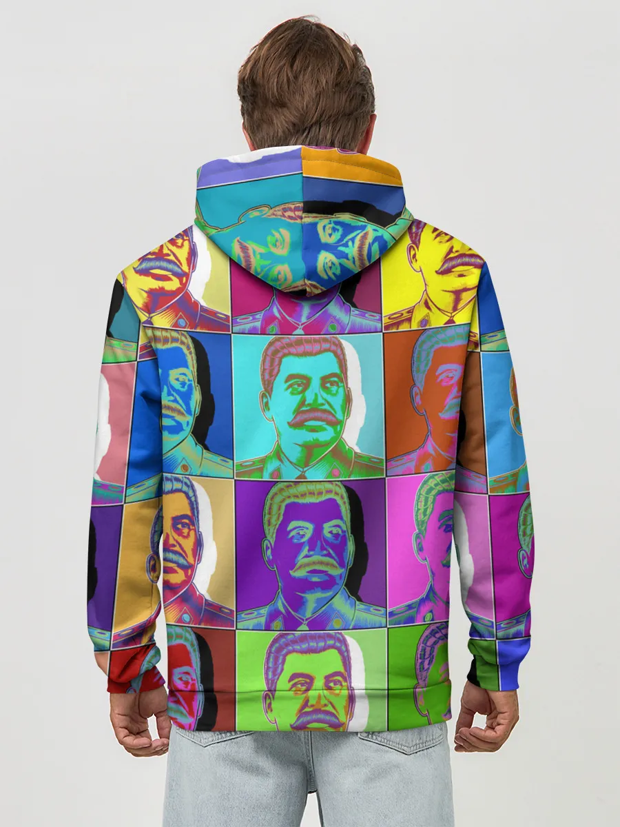 Худи мужской база хлопок / Stalin pop-art
