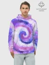 Худи мужской база хлопок / TIE-DYE PURPLE