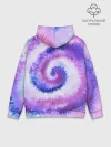 Худи мужской база хлопок / TIE-DYE PURPLE