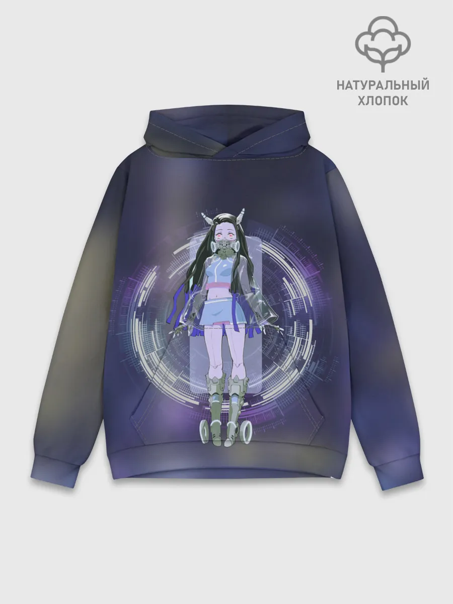 Худи мужской база хлопок / Nezuko Cyberpunk