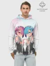 Худи мужской база хлопок / Re:Zero, Рам и Рем