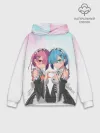 Худи мужской база хлопок / Re:Zero, Рам и Рем
