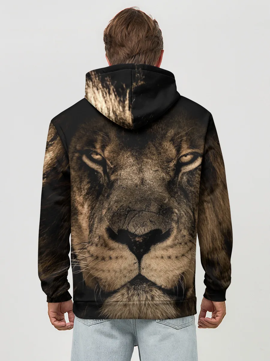 Худи мужской база хлопок / Лев