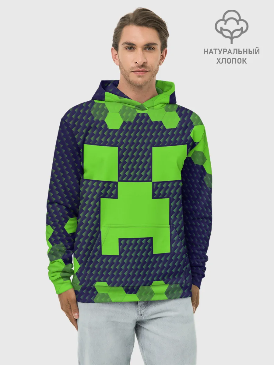 Худи мужской база хлопок / MINECRAFT / МАЙНКРАФТ
