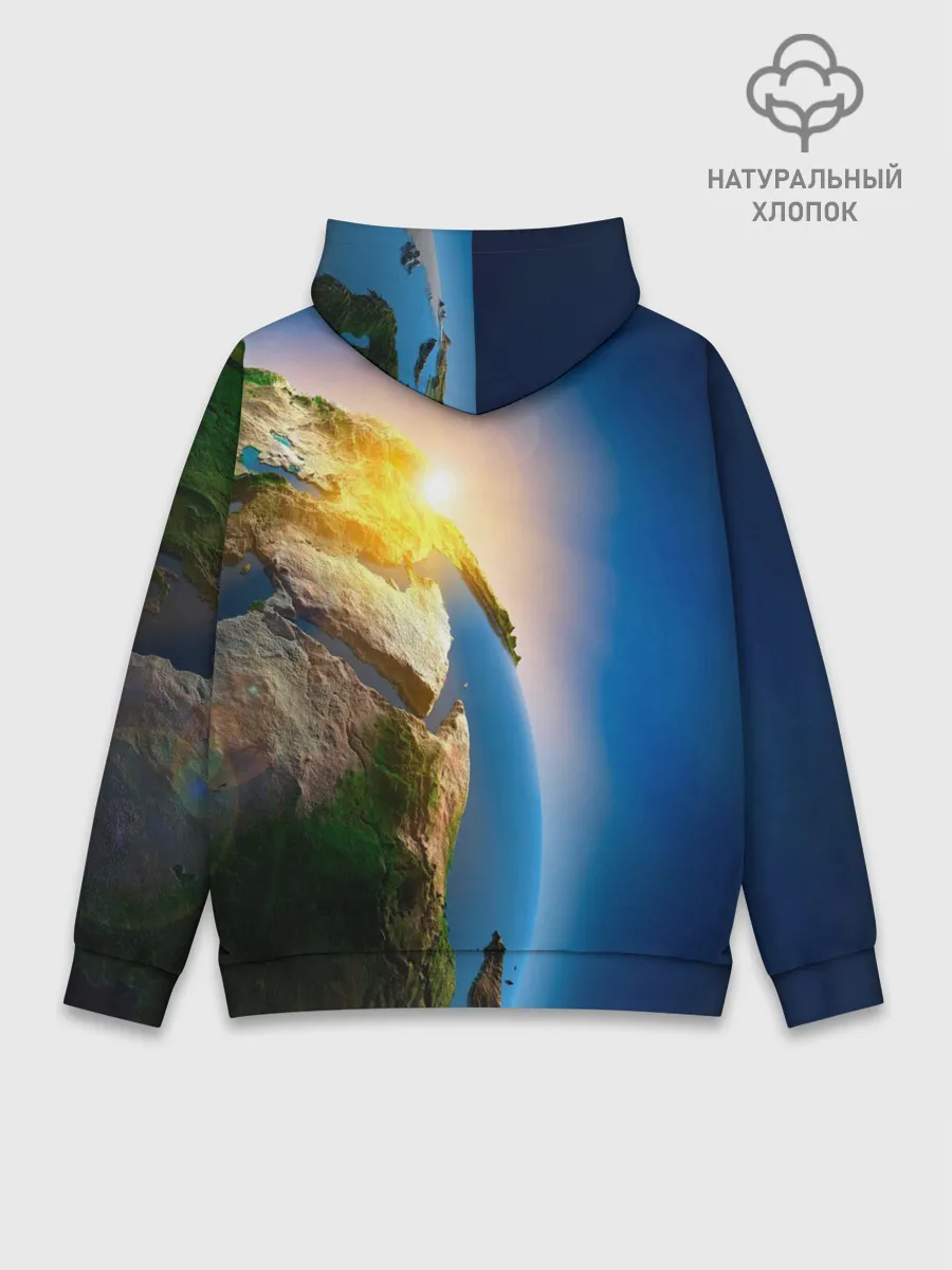 Худи мужской база хлопок / Планета Земля