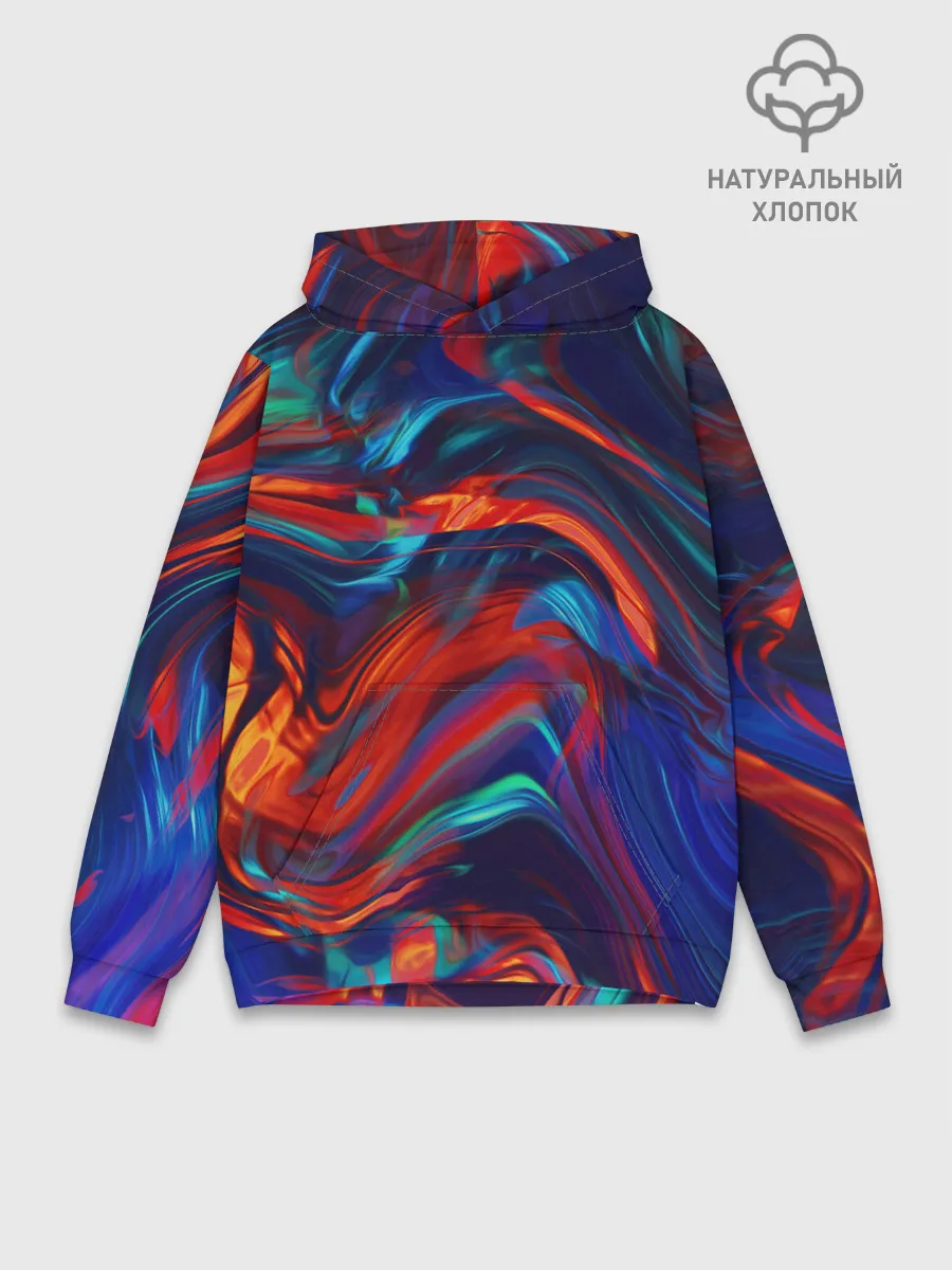 Худи мужской база хлопок / Абстракция краски