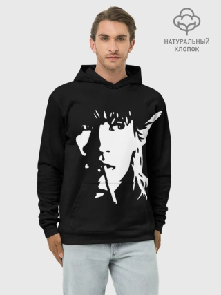 Худи мужской база хлопок / Цой Жив!