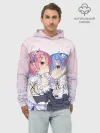 Худи мужской база хлопок / Re:Zero, Рам и Рем