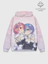 Худи мужской база хлопок / Re:Zero, Рам и Рем