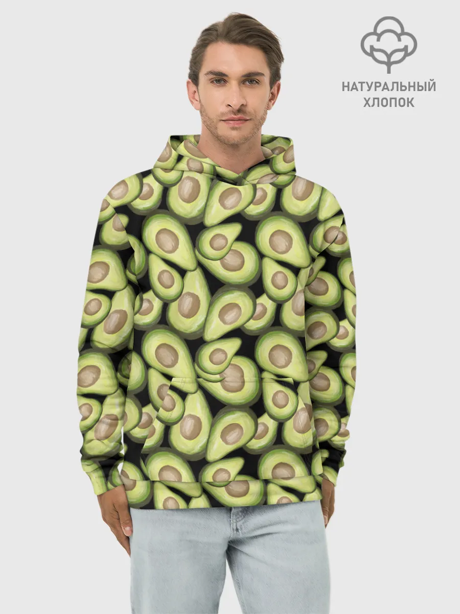 Худи мужской база хлопок / Авокадо