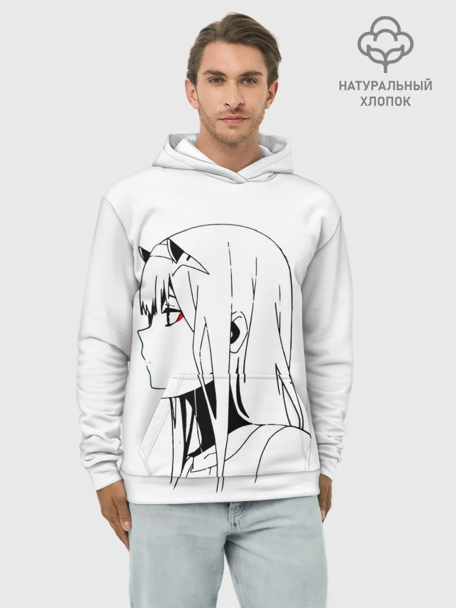 Худи мужской база хлопок / Ноль Два. Контур