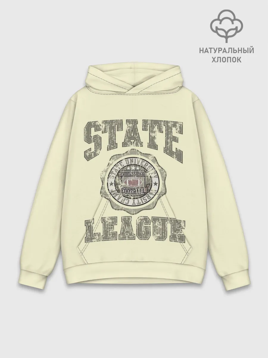 Худи мужской база хлопок / State League