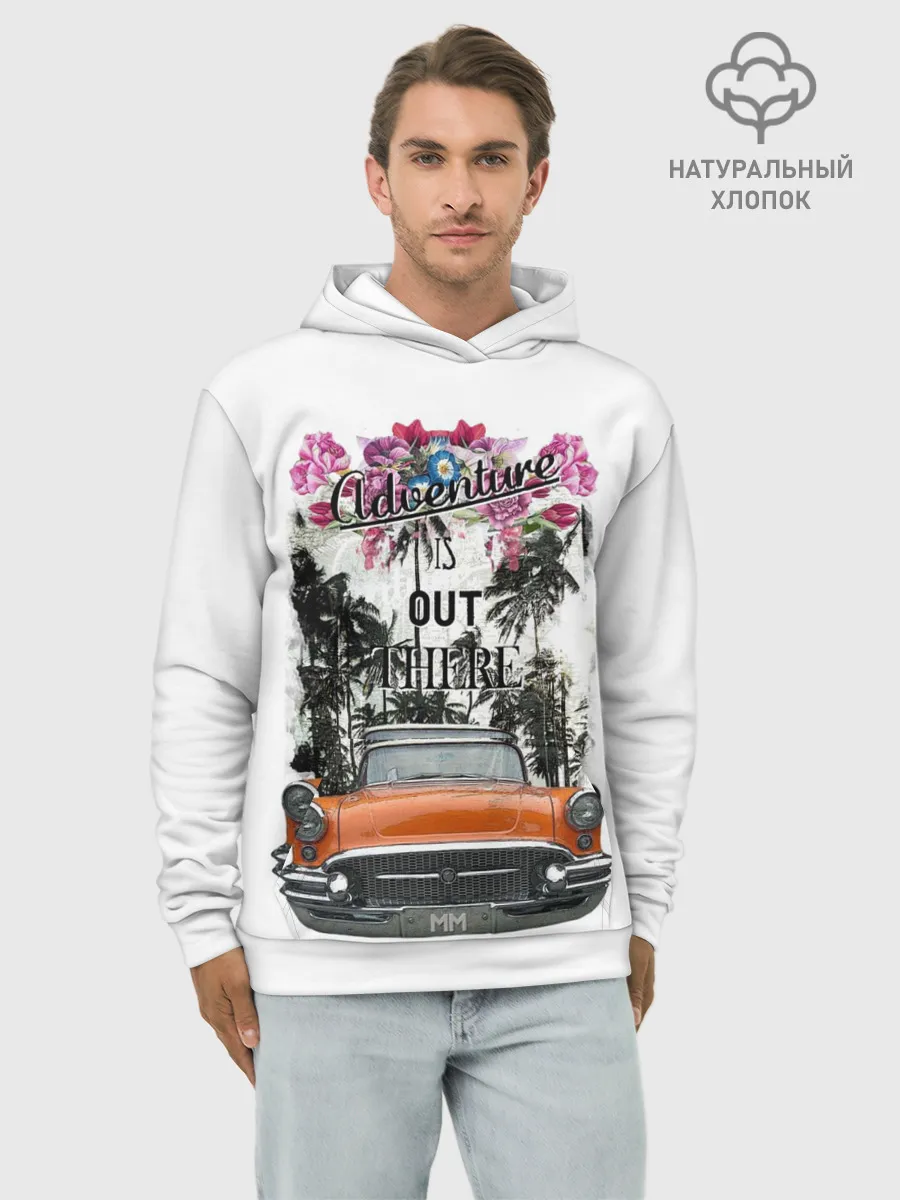 Худи мужской база хлопок / Adventure