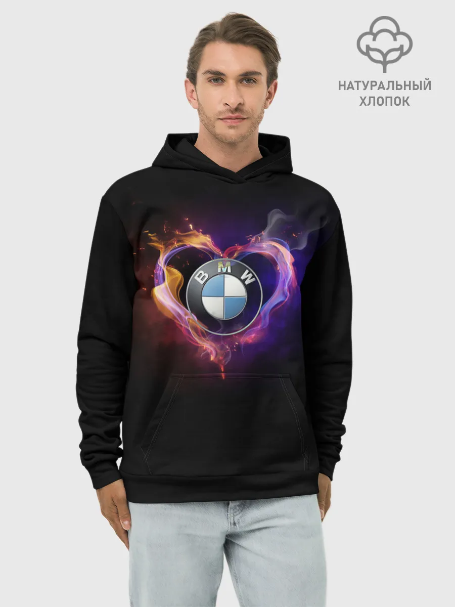 Худи мужской база хлопок / BMW