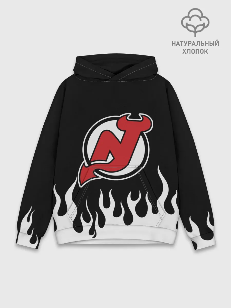 Худи мужской база хлопок / Нью-Джерси Девилз