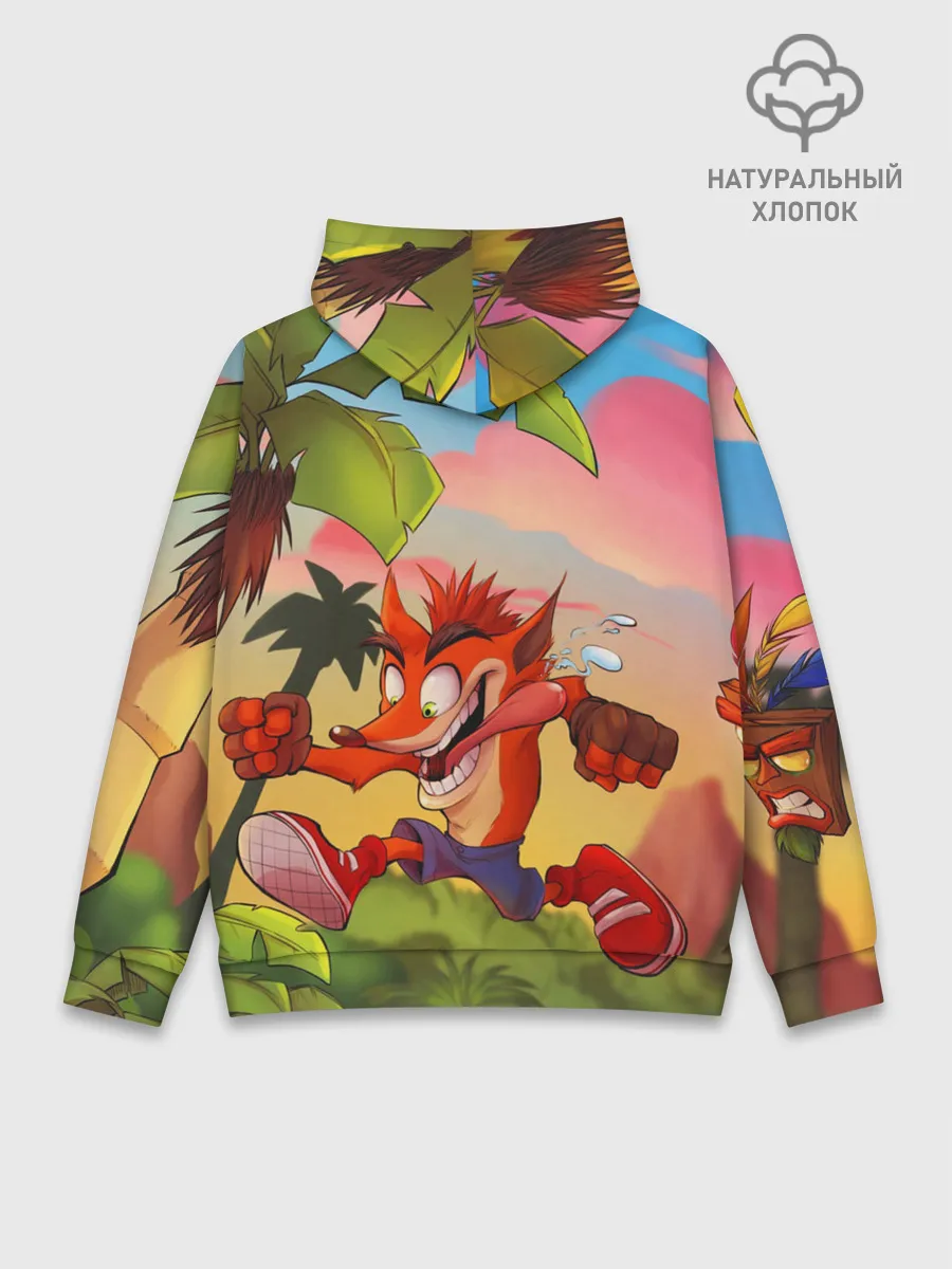 Худи мужской база хлопок / Crash Bandicoot