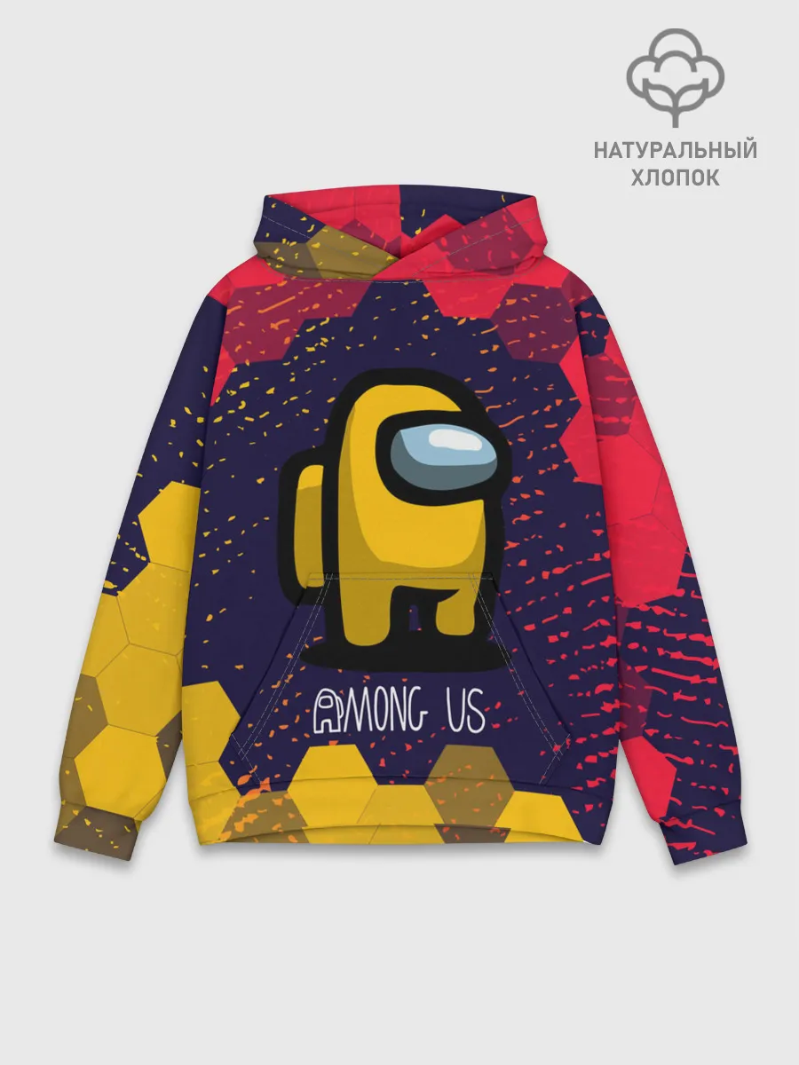 Худи мужской база хлопок / AMONG US / АМОНГ АС