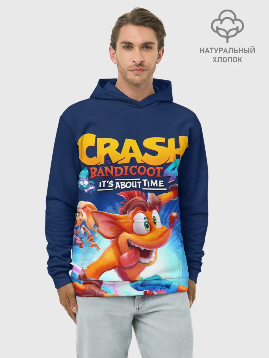 Худи мужской база хлопок / Crash Bandicoot