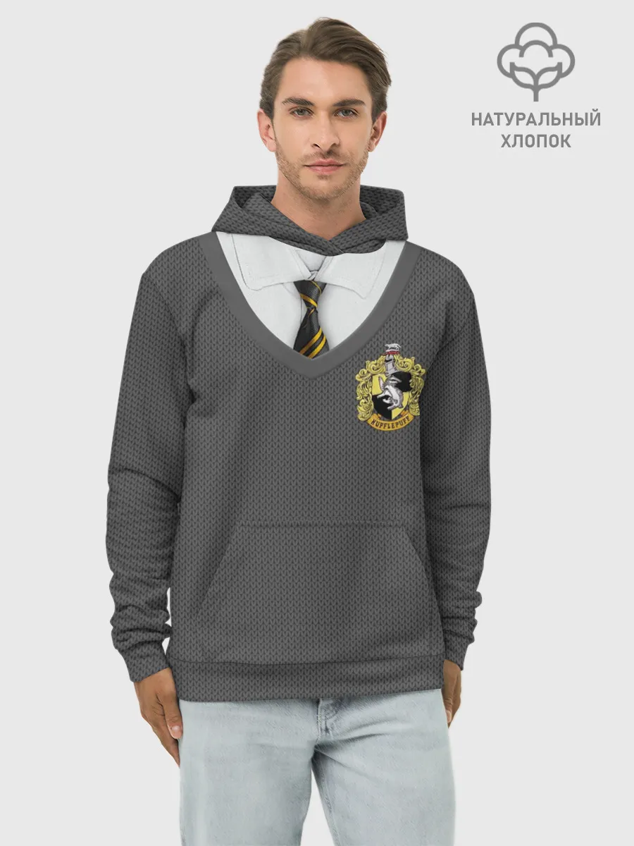 Худи мужской база хлопок / Форма Пуффендуя