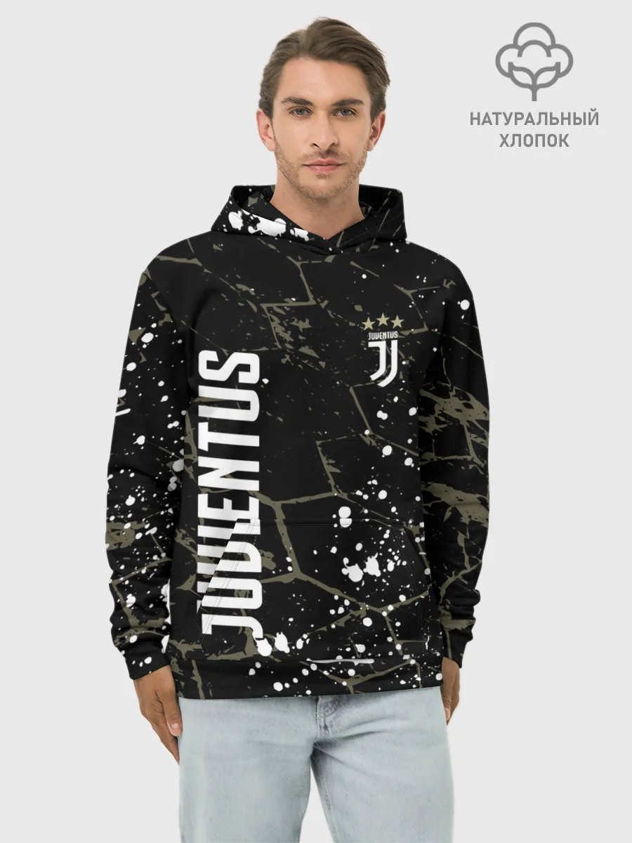 Худи мужской база хлопок / JUVENTUS.