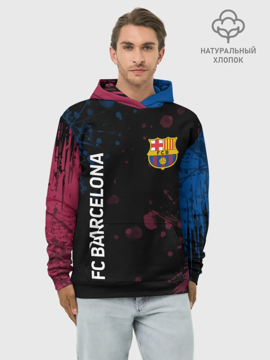 Худи мужской база хлопок / FC BARCELONA.