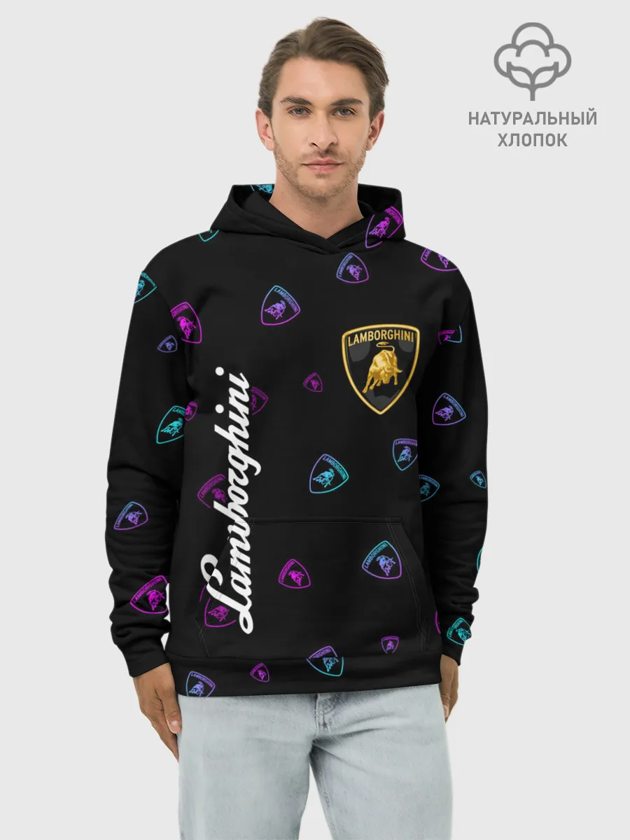 Худи мужской база хлопок / LAMBORGHINI / Ламборгини