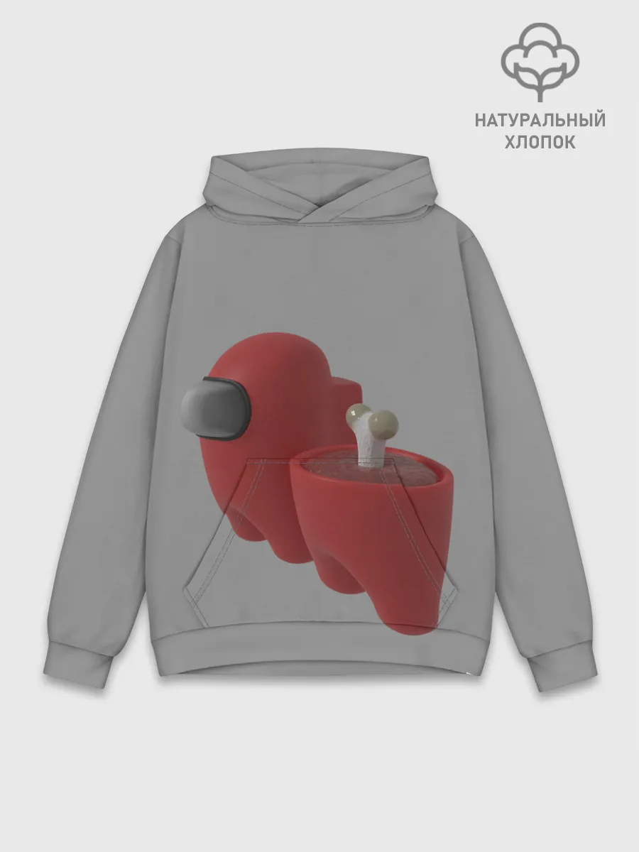 Худи мужской база хлопок / Among Us - Human
