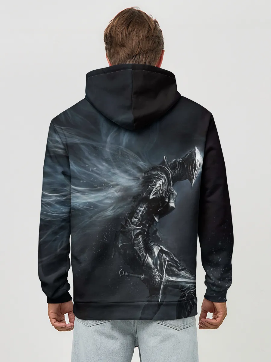 Худи мужской база хлопок / Ночной рыцарь