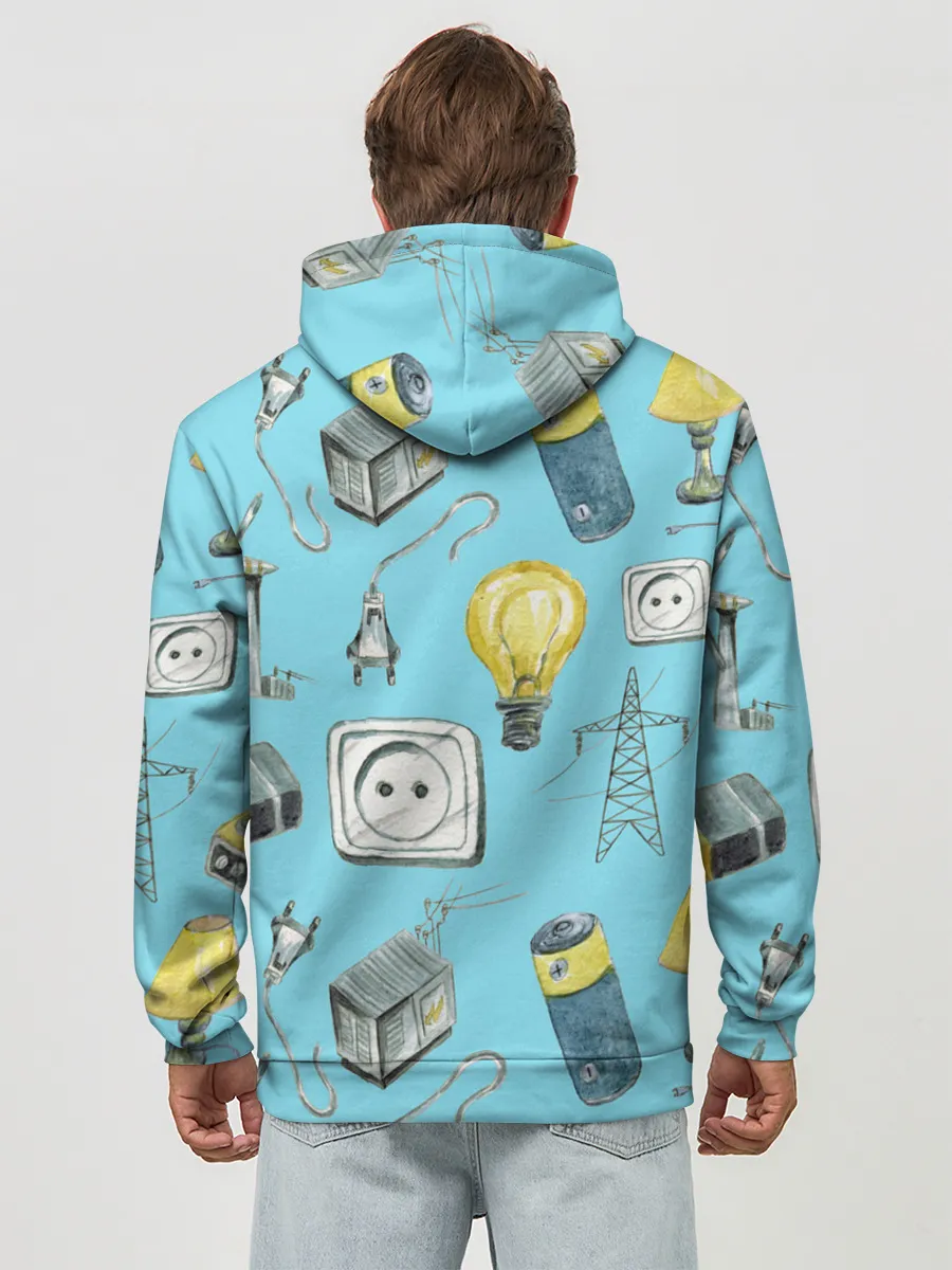 Худи мужской база хлопок / Electricity and wires