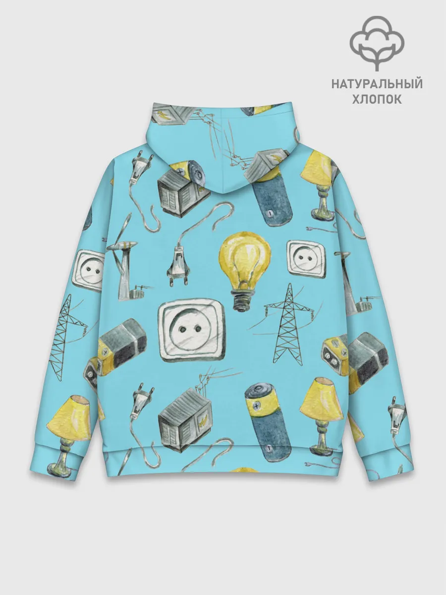 Худи мужской база хлопок / Electricity and wires