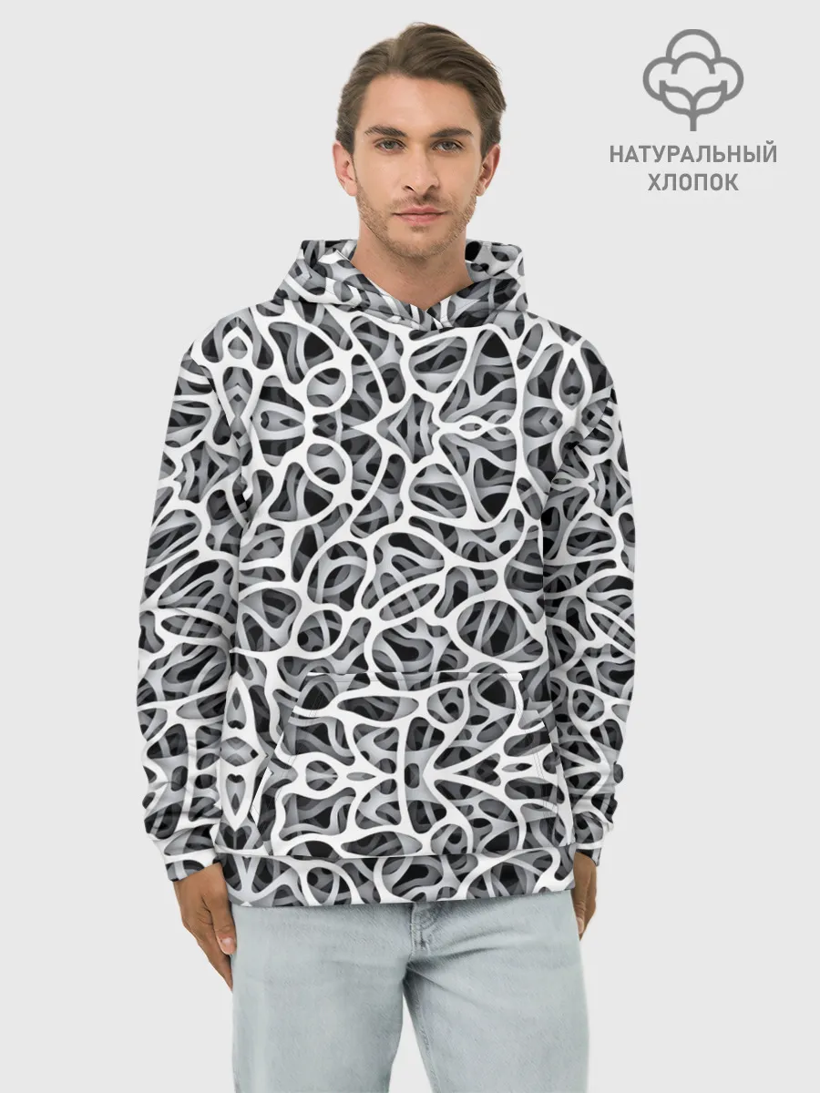 Худи мужской база хлопок / Абстракция
