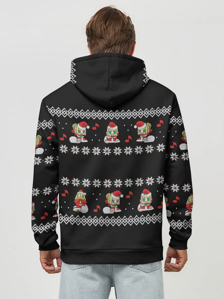 Худи мужской база хлопок / merry christmas padoru