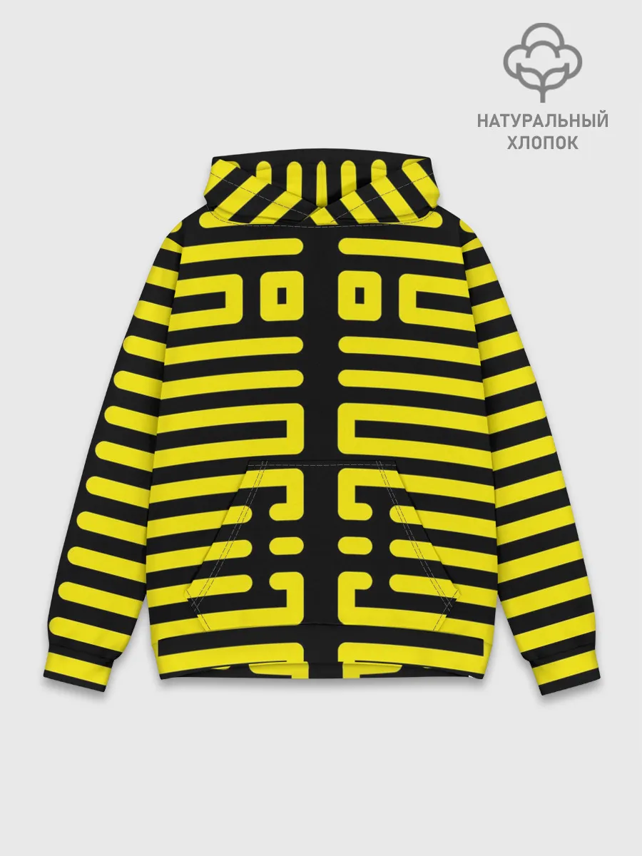 Худи мужской база хлопок / полосы, линии, узор,